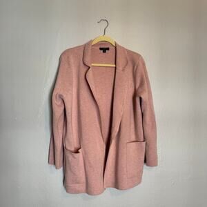 J Crew Pink Cardigan Merino Wool Blend